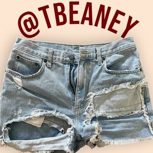 Carmar Light Blue Distressed Jean Shorts